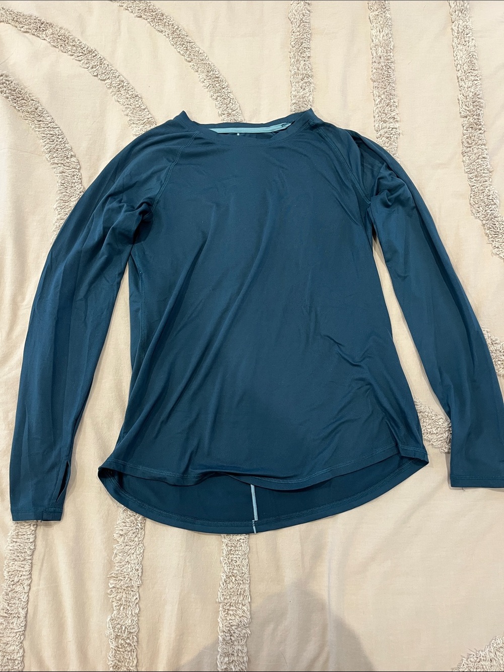 Champion Long Sleeve Performance Top in Teal Blue